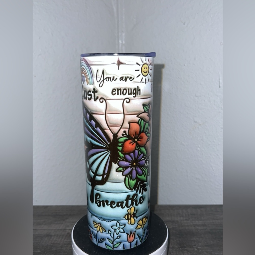 3D Butterfly Affirmation 20oz Tumbler - Inspirational and Unique Gift for Her